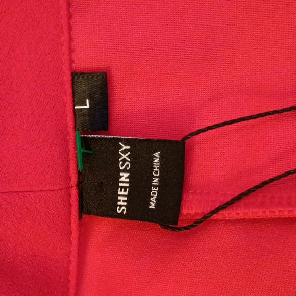 NWOT Shein SXY SZ L Cherry Red LS Blazer - Picture 5 of 9